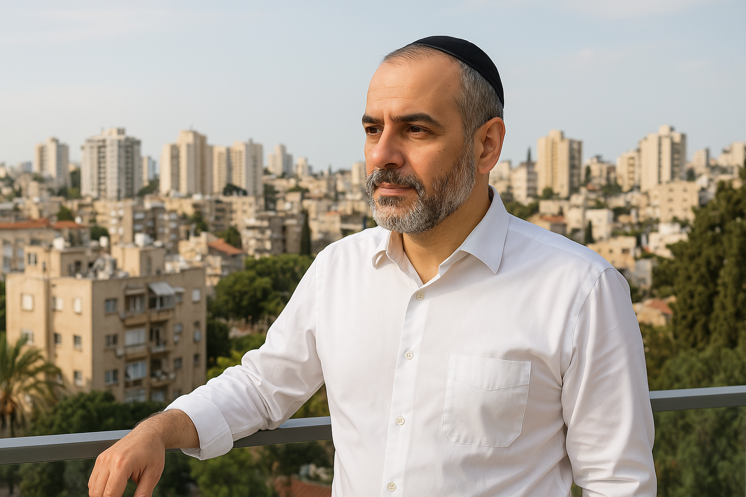 שלומי חברה במרפסת
